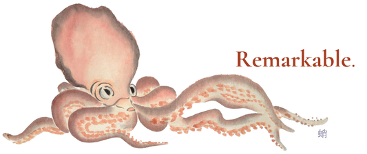 Full design for mug - Japanese vintage octopus illustration on white ceramic mug