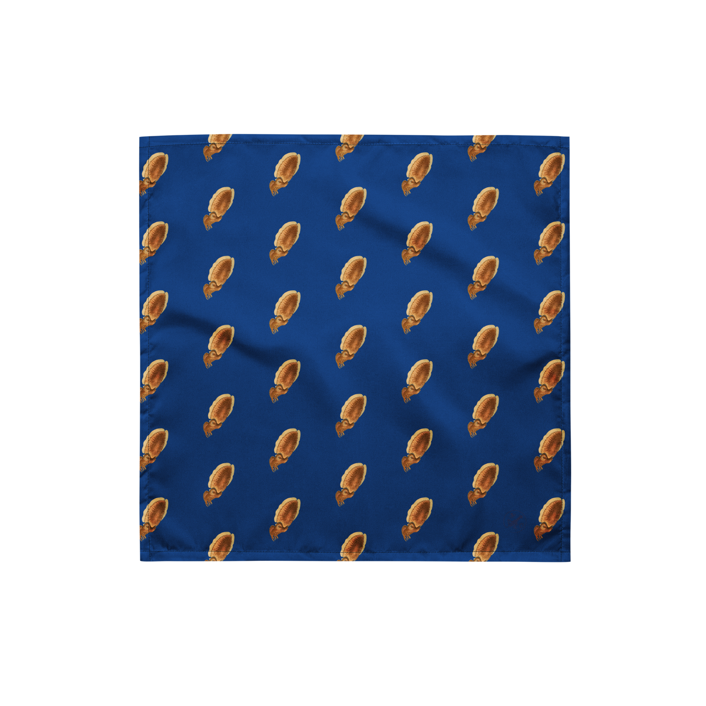 Cuttlefish pattern on blue background - bandana