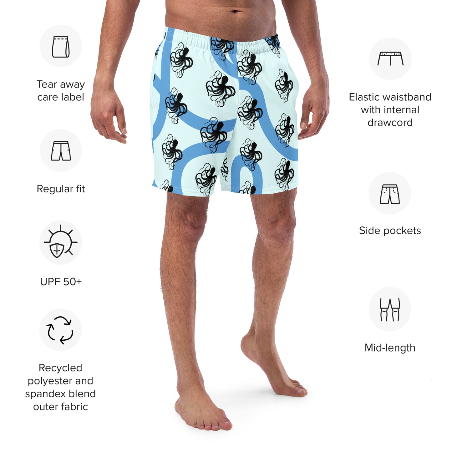 Men's Octopus Swim Trunks