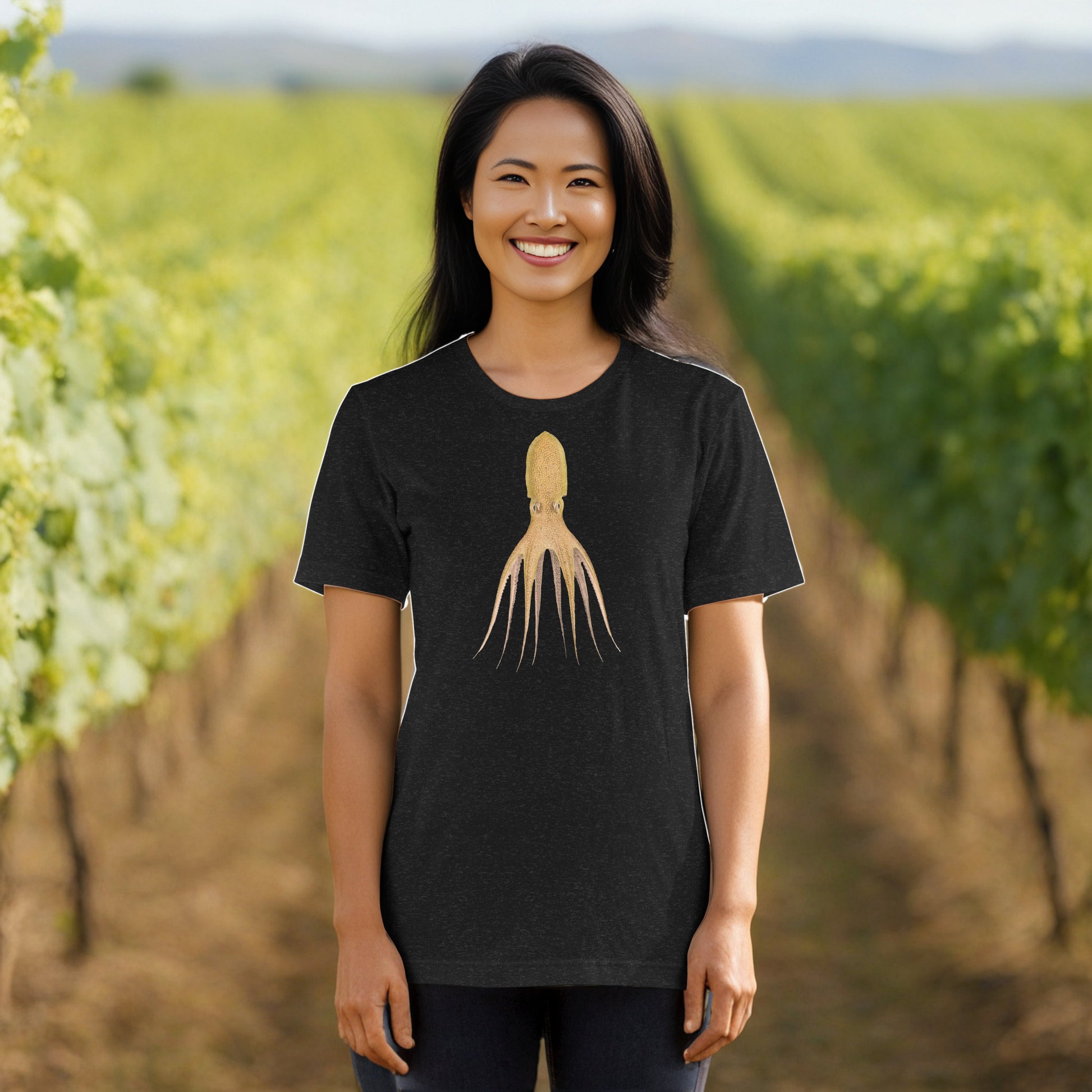 Octopus Cocco tee in Black Heather