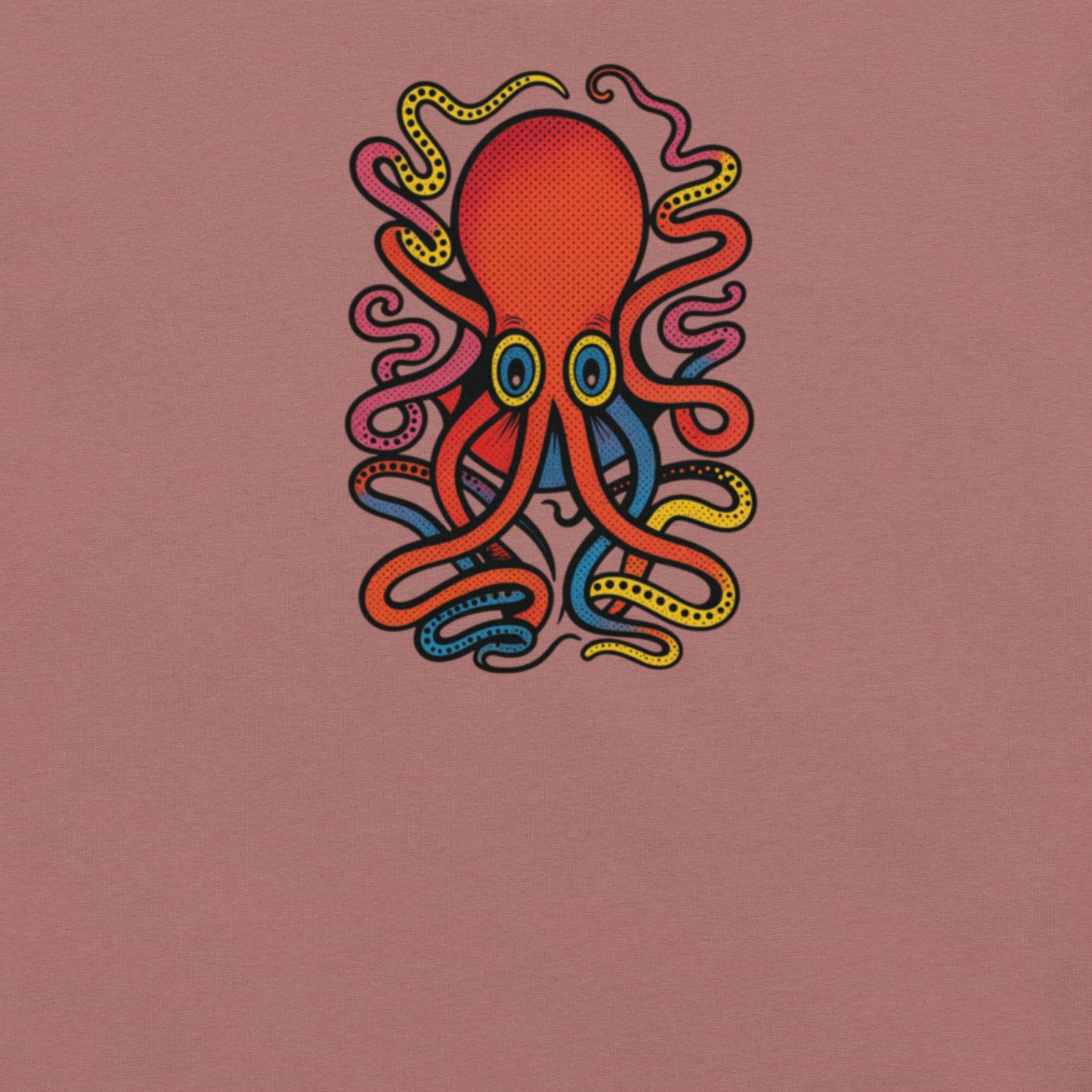 8 Armed Cuttlefish pop art t-shirt — colorful cuttlefish illustration on unisex Bella Canvas tee