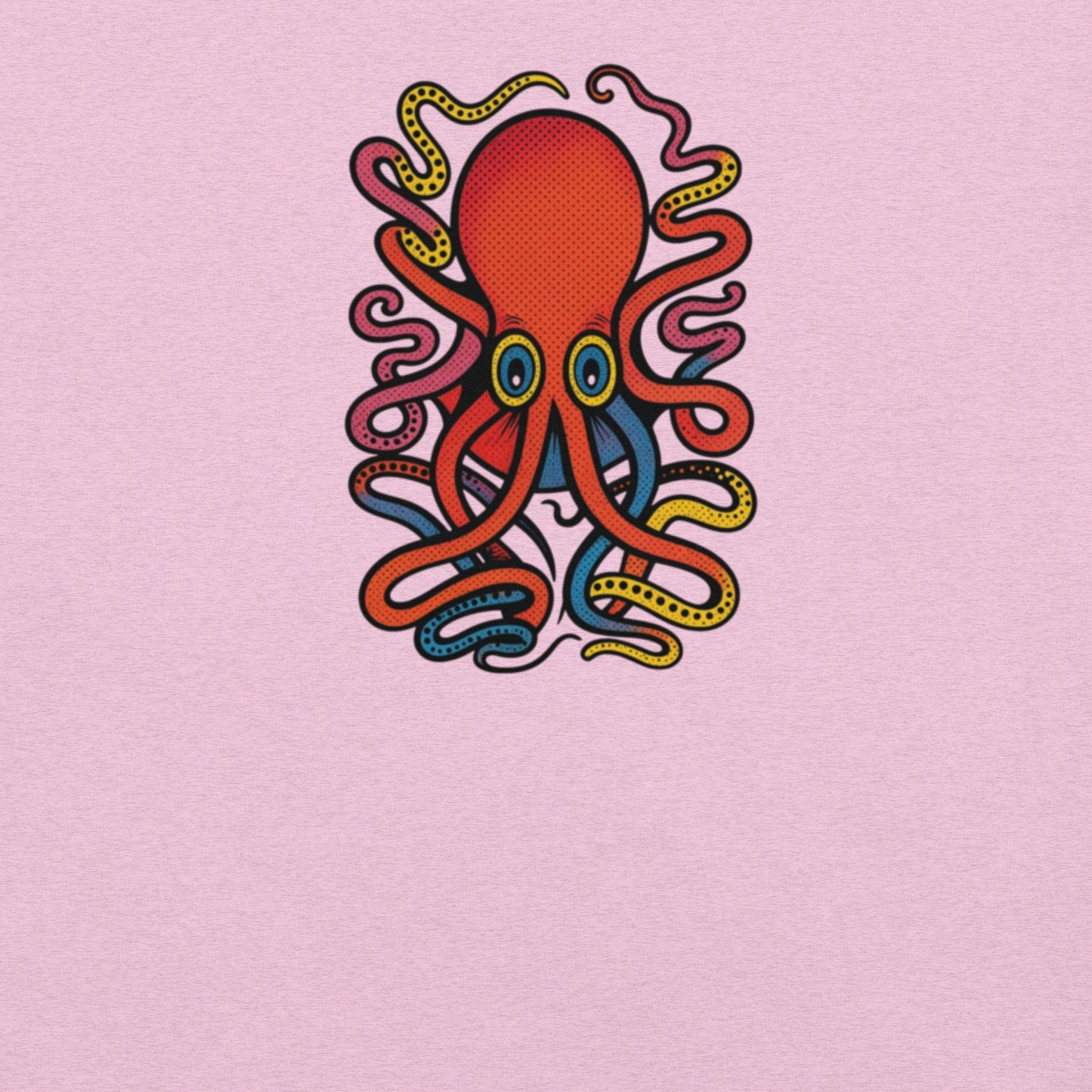 8 Armed Cuttlefish pop art t-shirt — colorful cuttlefish illustration on unisex Bella Canvas tee